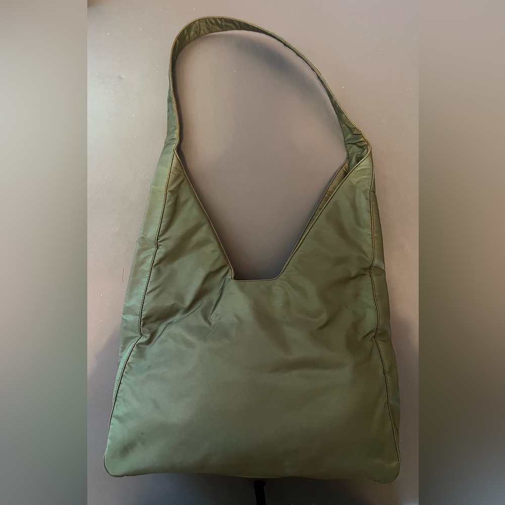 PRADA Green Tesuto Shoulder Bag BEAUTIFUL Authentic - Picture 3 of 12